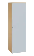 LE TR - 525 skříň léková s trezorem, pravá, korpus javor horský, dvířka bílá